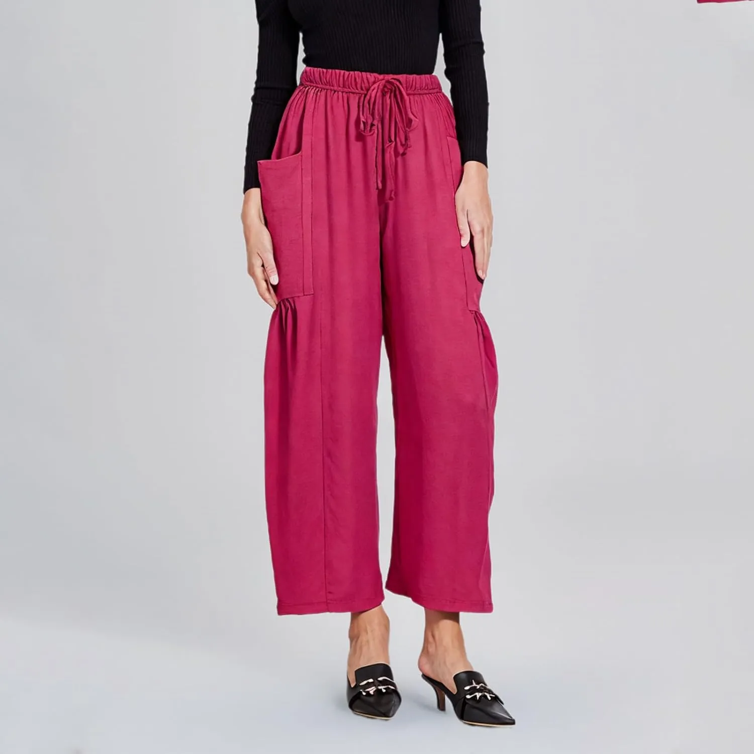 Wide Leg Cotton Linen Pants for Women Summer Trendy Beach Palazzo Lounge Trousers Plus Size Casual Pants