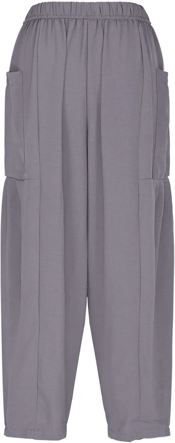 Wide Leg Cotton Linen Pants for Women Summer Trendy Beach Palazzo Lounge Trousers Plus Size Casual Pants