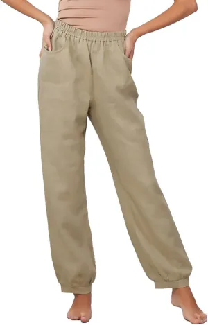 Women Casual High Waist Pants Summer Solid Long Palazzo Pants Beach Trousers Loose Business Work Office Trousers