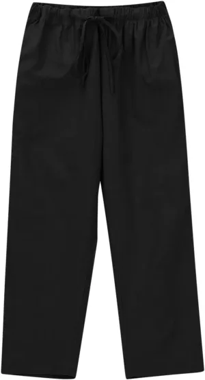 Women Cotton Linen Cropped Pants Casual Loose Wide Leg Trousers Summer Trendy Drawstring High Waist Pants with Pockets