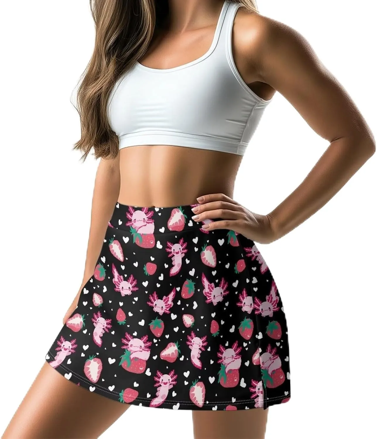 Women Golf Tennis Skirt with Inner Pocket High Waisted Athletic Skorts Yoga Hiking Pickleball Skirts Size XS-3XL