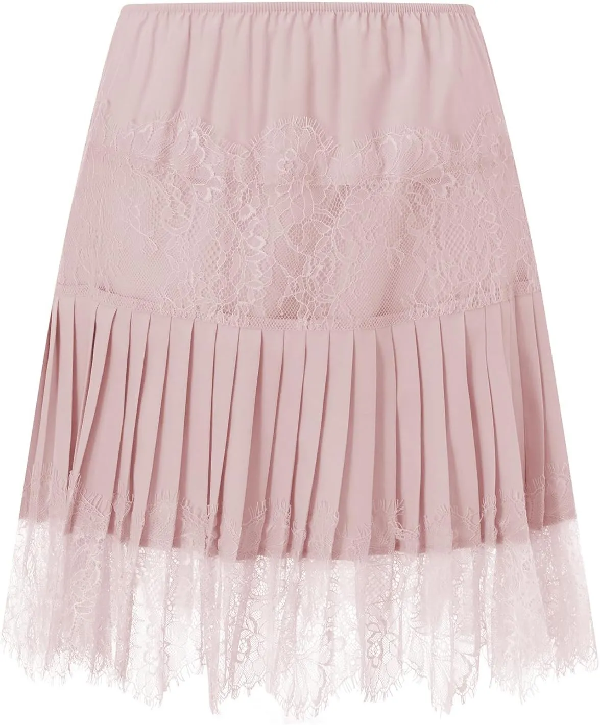 Women Lace Slip Skirts Y2k Tiered Layered Pleated Ruffle Mini Skirts Floral Lace Short Underskirts Streetwear