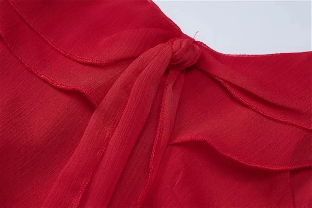 Women Square Collar Sleeveless Ruffles Mini Dress Party Beachwear Party Streetwear Clothing