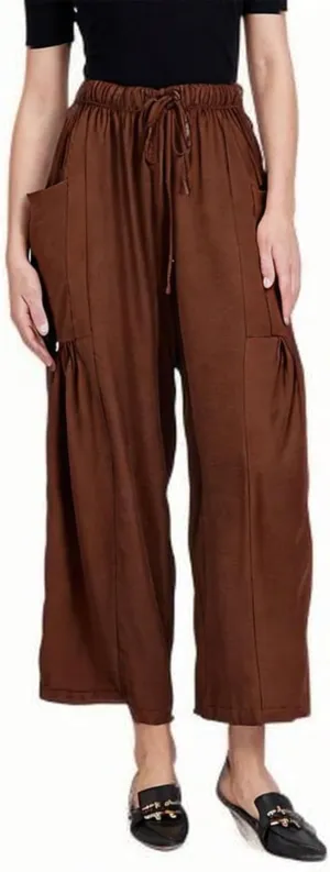 Women Summer Trendy Pants Wide Leg Cotton Linen Pants Beach Palazzo Lounge Trousers Plus Size Clothes