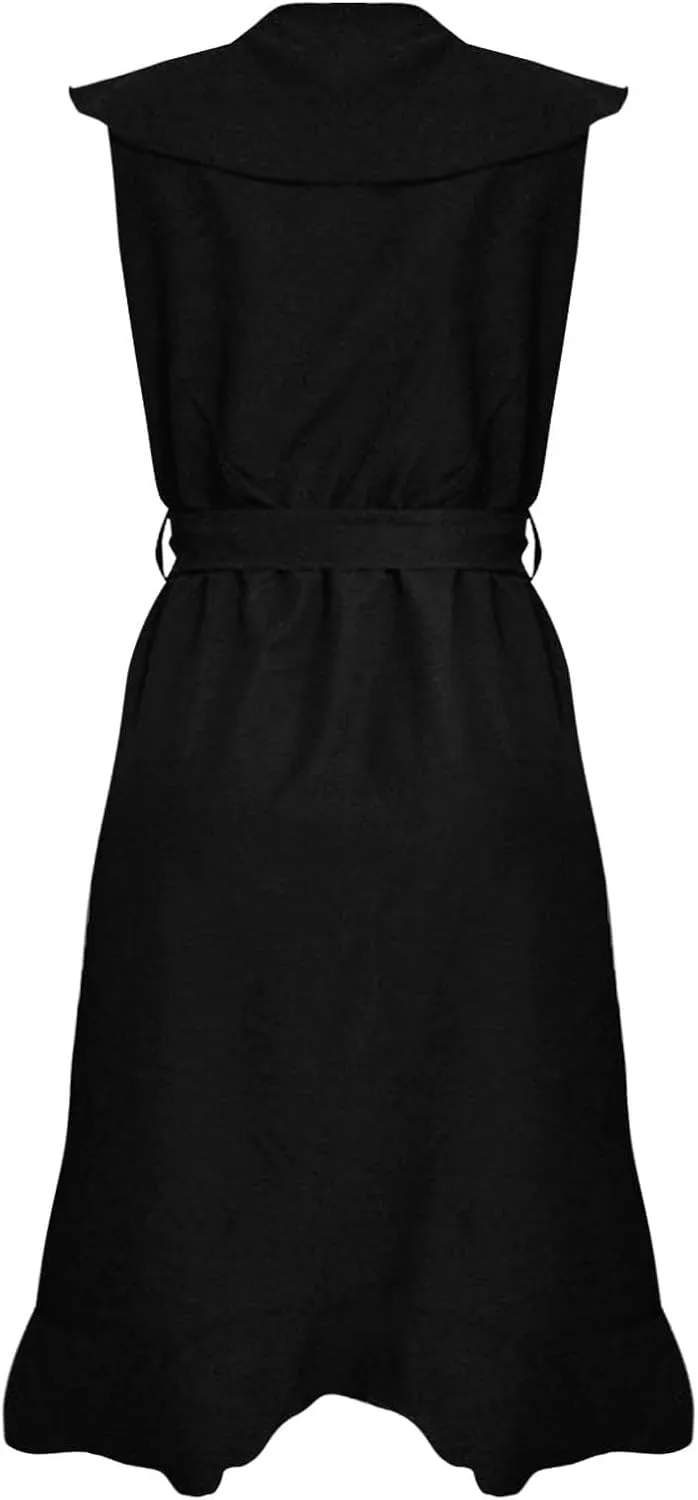 Women's 2025 Summer Wrap Midi Dress Casual Boho Deep V Neck Cocktail Dress Short Sleeve Ruffle Hem Split Beach Long Dresses