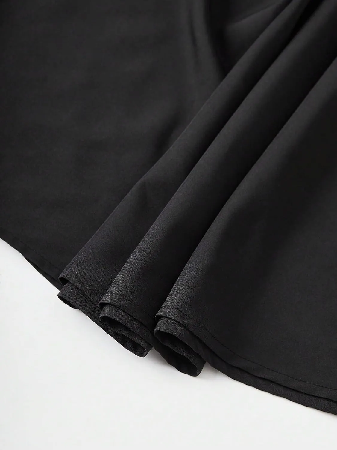 Women's Basic Flared Knot Solid Color Side Tie Half-Length Midi Skirt Spring/Summer Casual Skirts