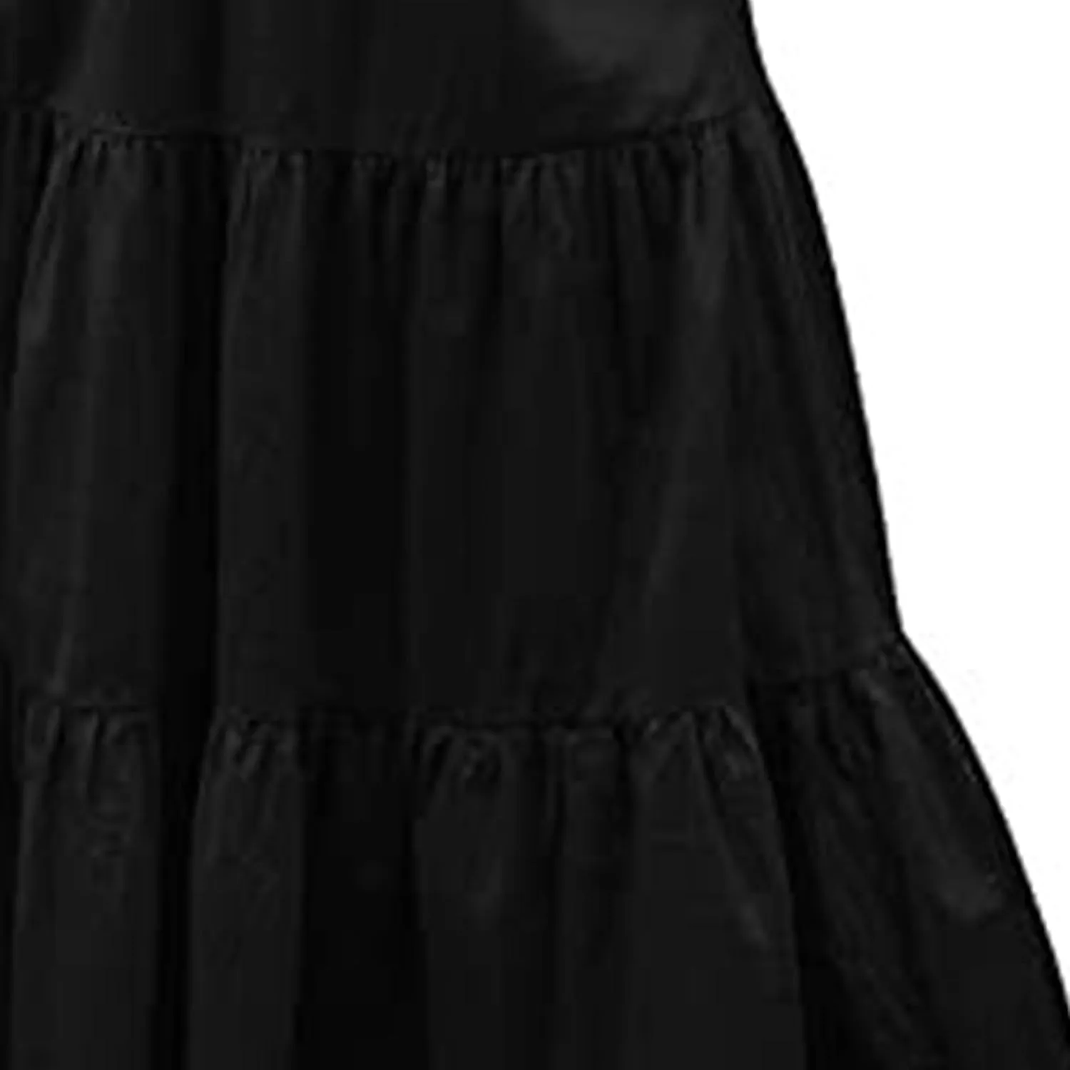 WomenS Boho Elastic Waist Maxi Skirt Dress Pleated A-Line Flowy Swing Tiered Long Beach Skirt Dress with Pockets