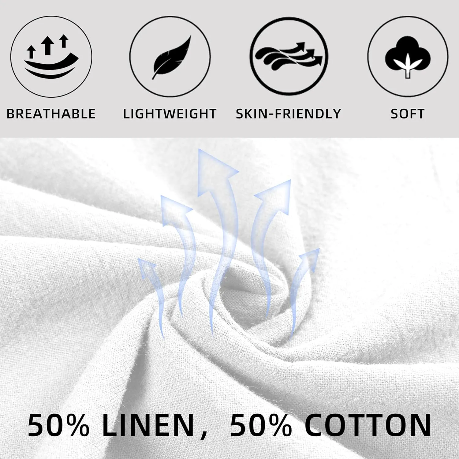 Womens Casual Linen Pants Wide Leg High Elastic Waisted Drawstring Summer Pants with Pockets