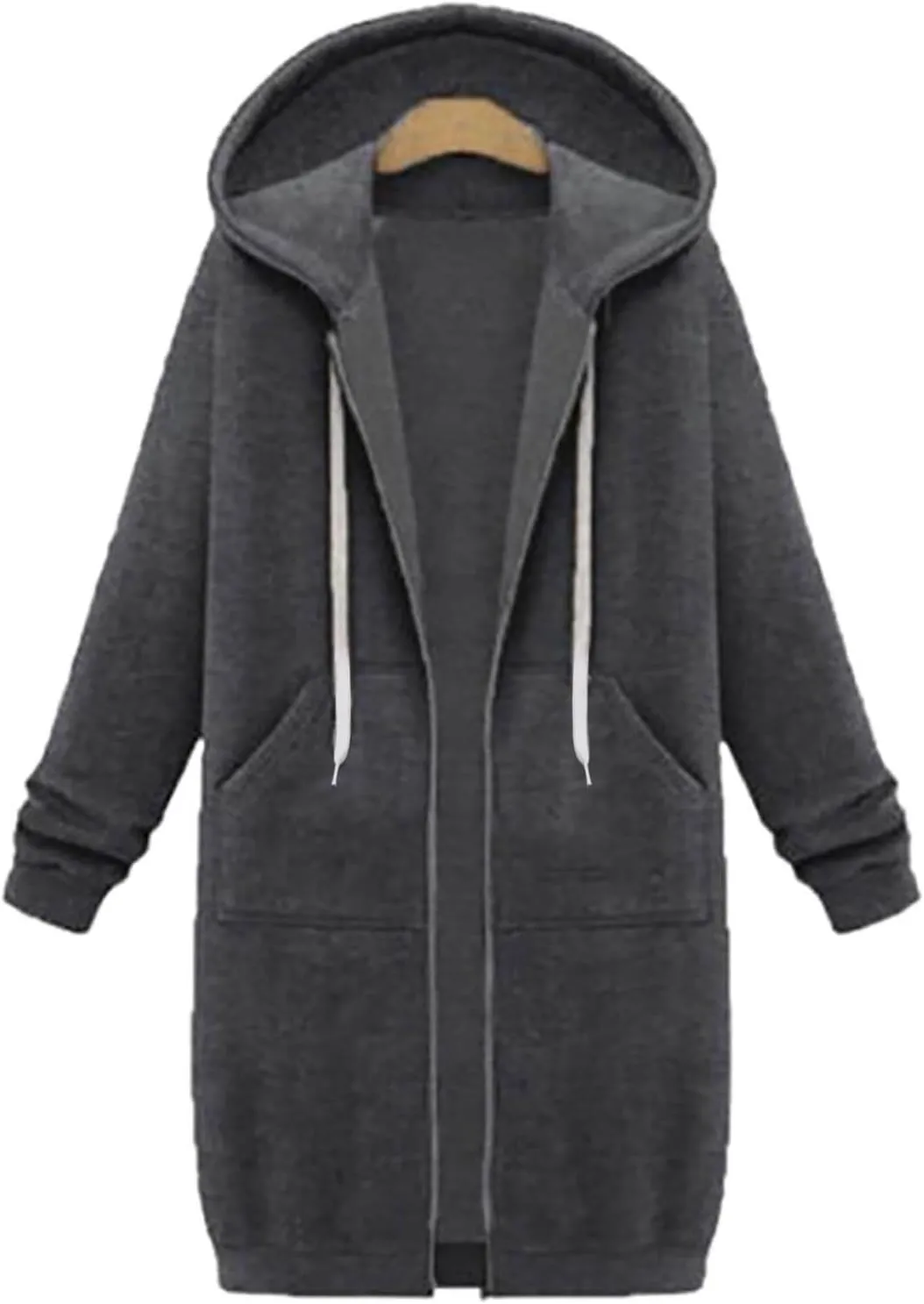 Women's Full Zip Up Hoodie Long Sleeve Hooded Sweatshirts Hoodies Fall Jacket Oversized Sweatshirts with Pockets