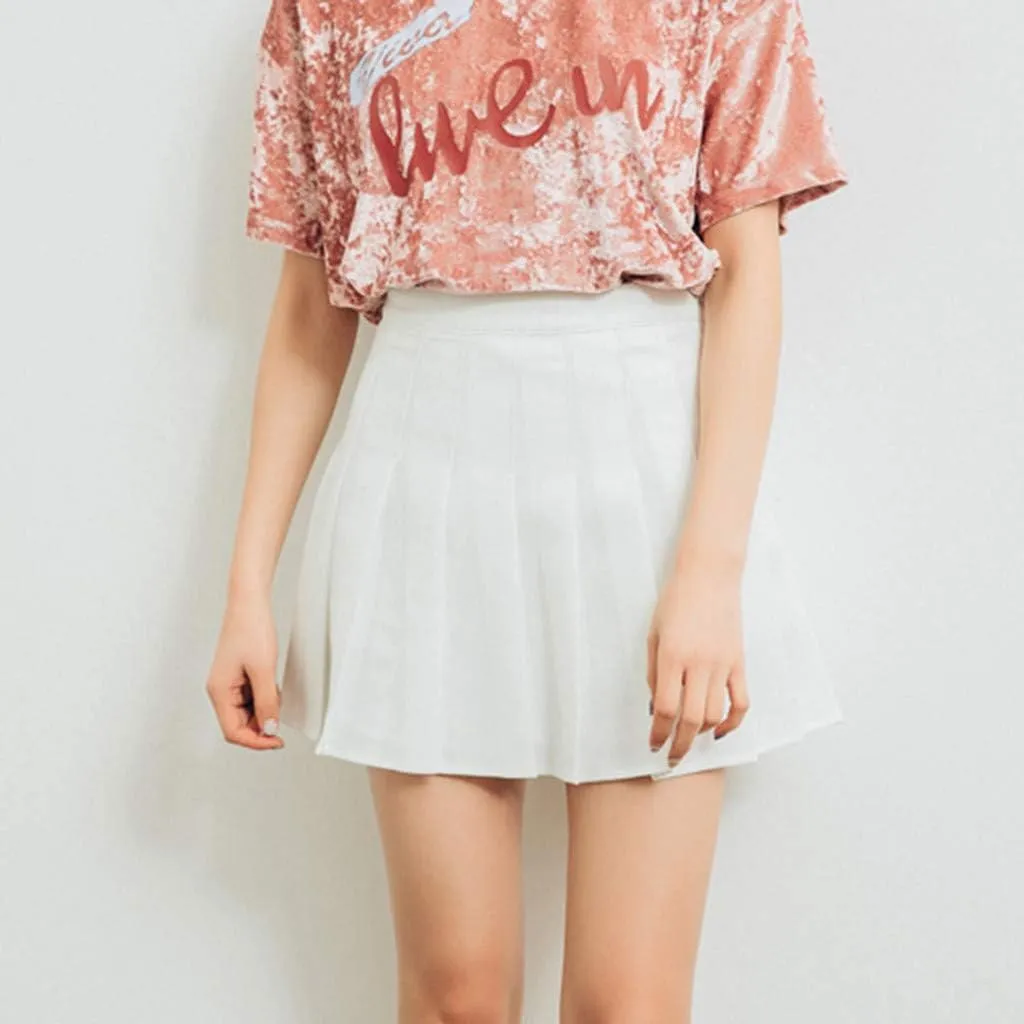 Women's High Skirt Tennis Fashion Skirt Casual Waist Waist Mini Pleated Slim Skirt Fashion Skirts for Women 2024