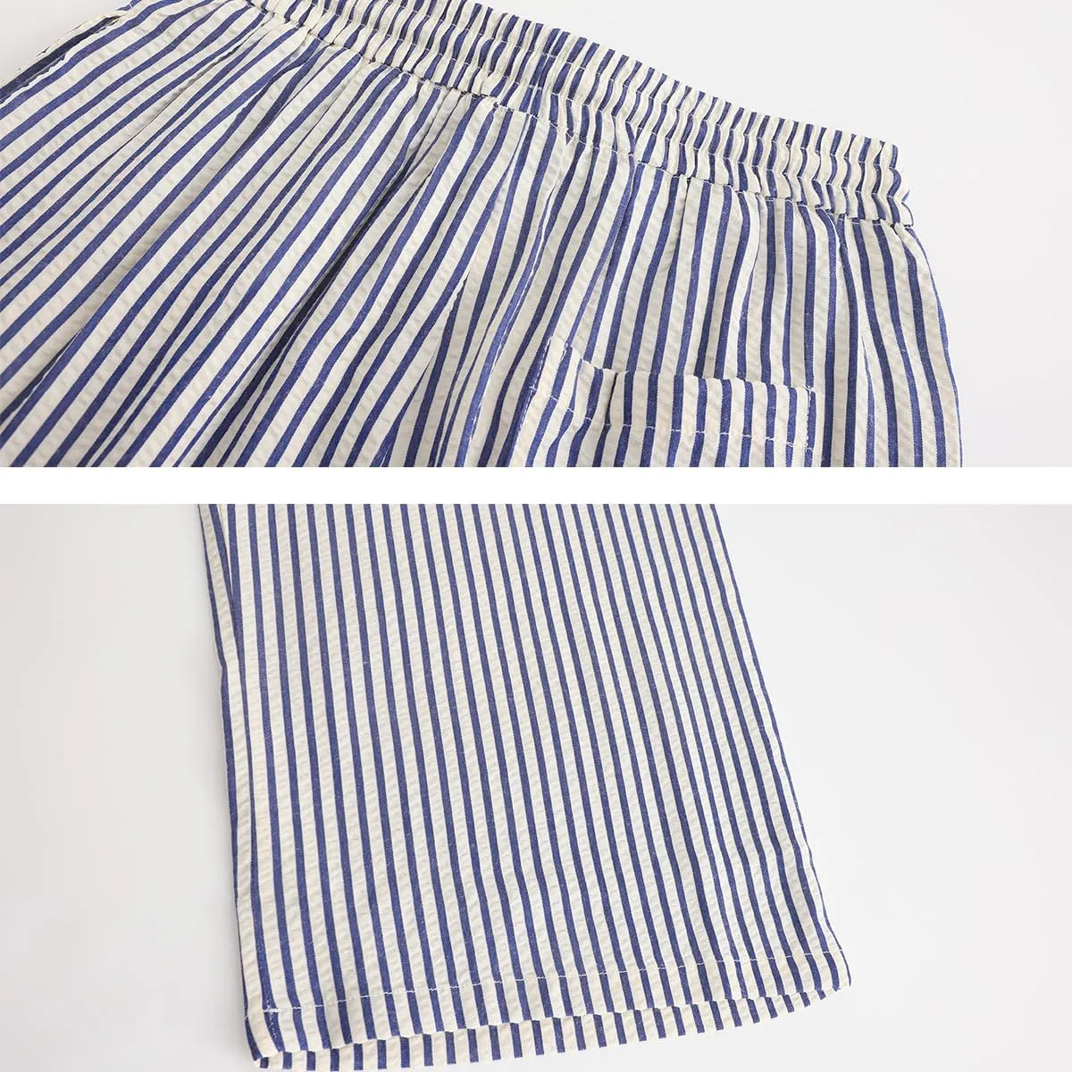 Women's Striped Wide Leg Lounge Pants Pinstripe Drawstring Lightweights Beach Trousers