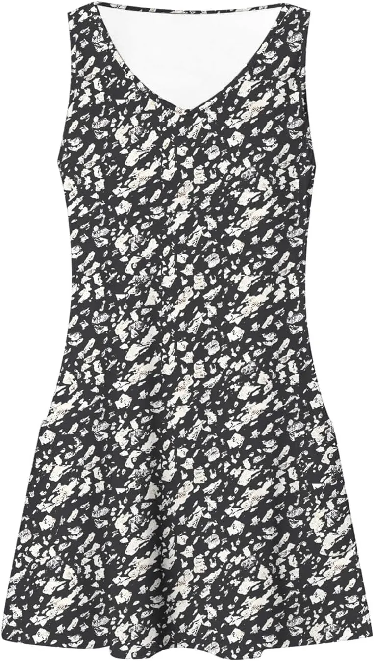 Women's Summer Dresses 2025 Beach Casual Sleeveless Floral Print Tank Loose Sundress Tunic Mini Sun Dress with Pocket