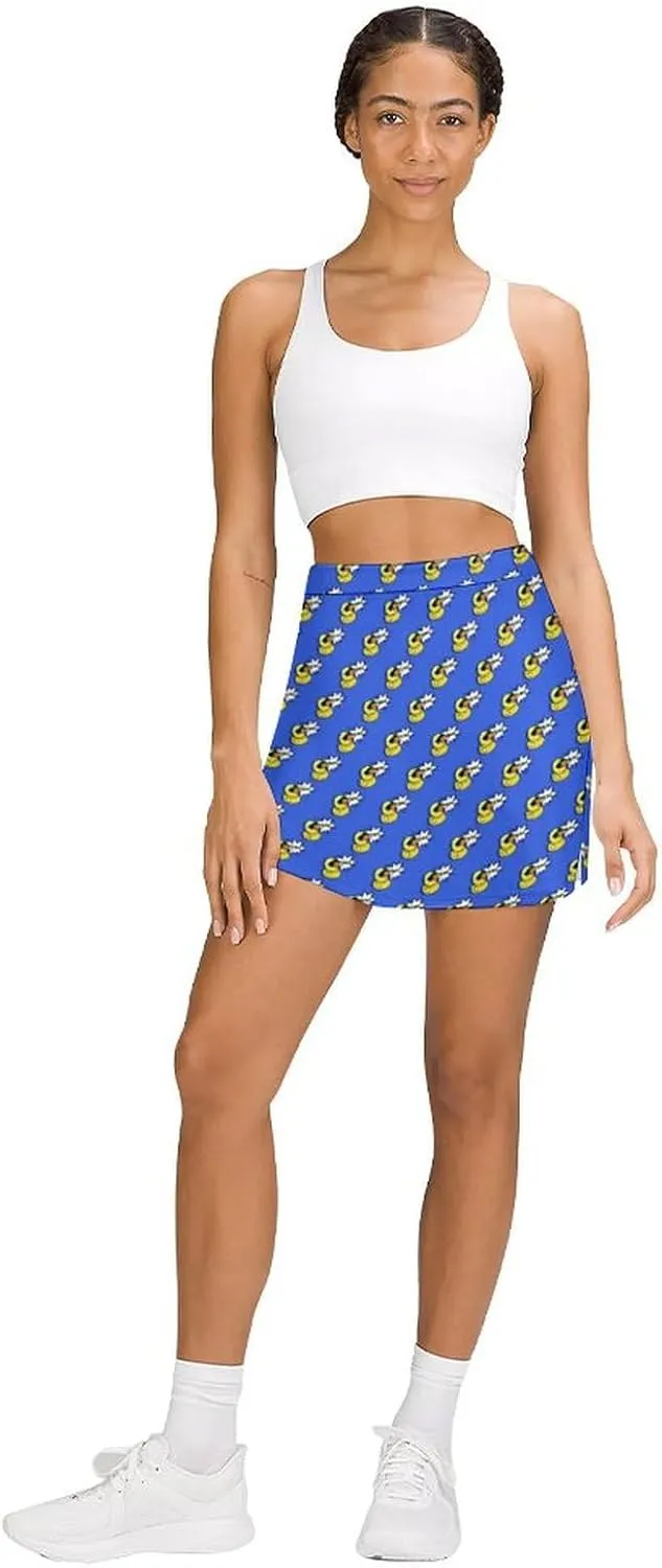 Womens Tennis Skirts Tie Dye High Waisted Athletic Golf Skorts with Shorts Pockets for Running Sports