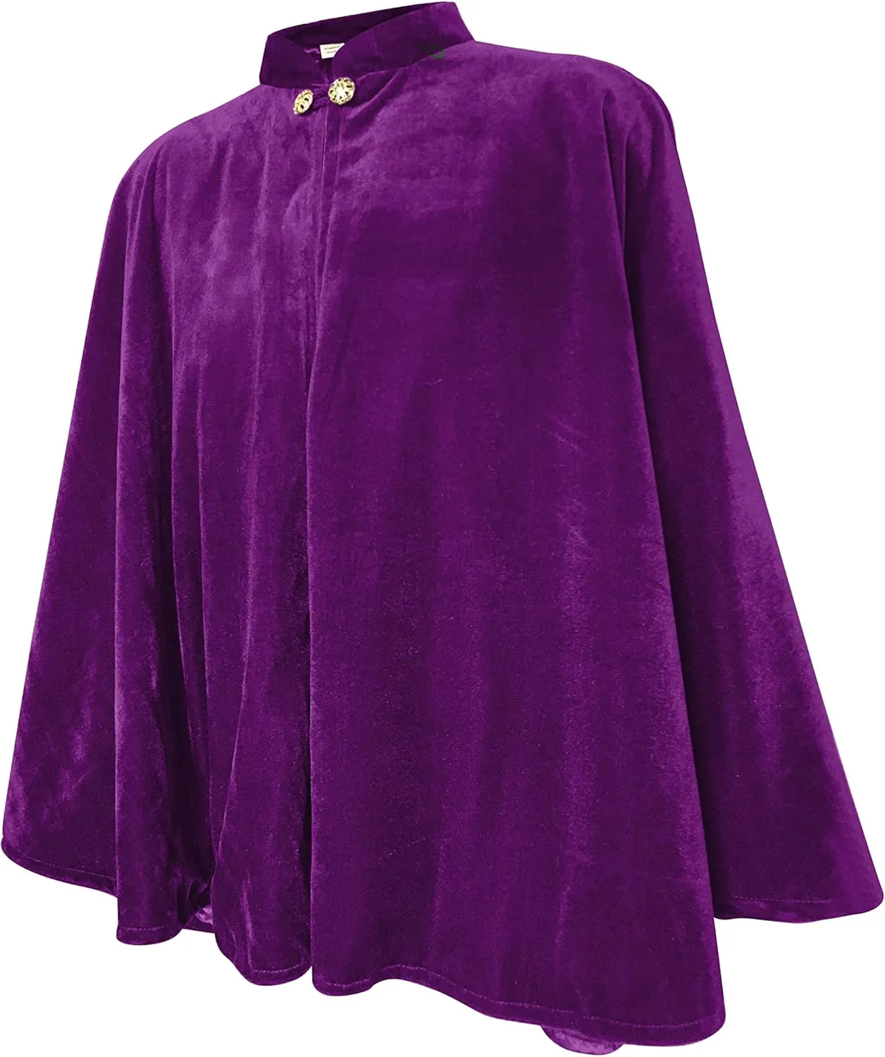 Women's Velvet Satin Lined Capelet Elegant Halloween Cosplay Cloak Cape, Wedding, Ren Faire