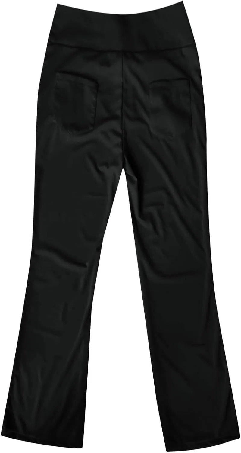 Womens Wide Leg Yoga Pants Casual Work Dress Pants Loungewear Sweatpant High Waist Comfy Loose Trousers with Pockets