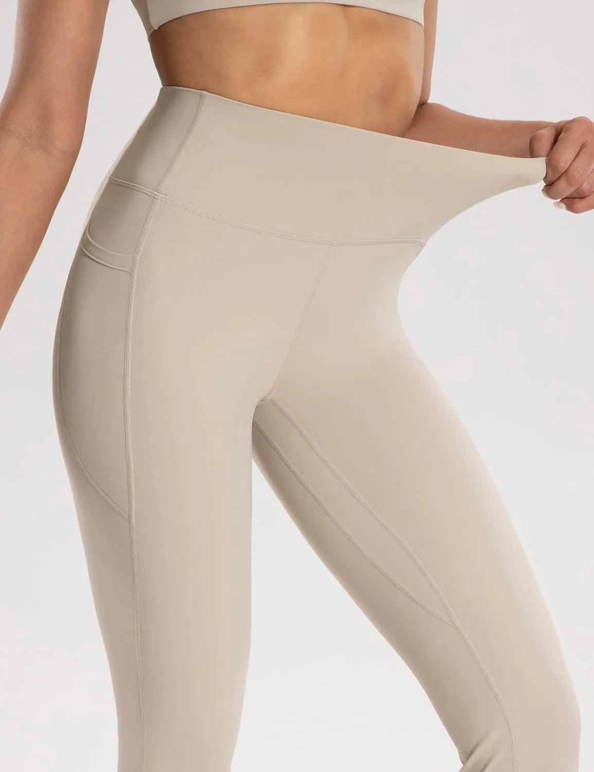 Women's Workout Flare Yoga Pants with Pockets High Waisted Bootcut Leggings Tummy Control 30''