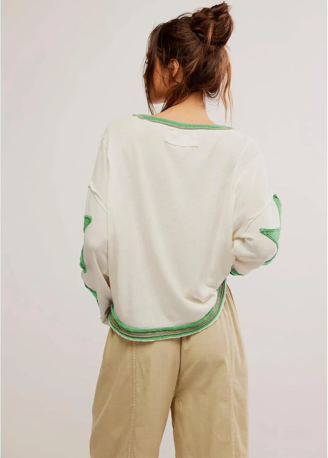 Womens Y2k Vintage Star Graphic Sweatshirts Aesthetic Harajuku Crew Neck Stripe Hoodies Top Teens Girl Streetwear