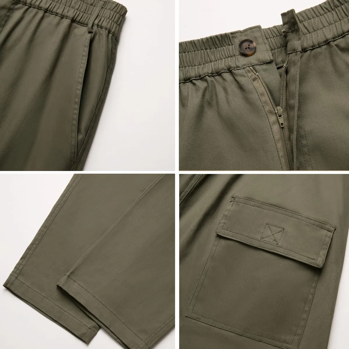 WZIKAI Mens Cargo Pants Casual Joggers Sweatpants Athletic Workout Hiking Pants with Multi-Pockets