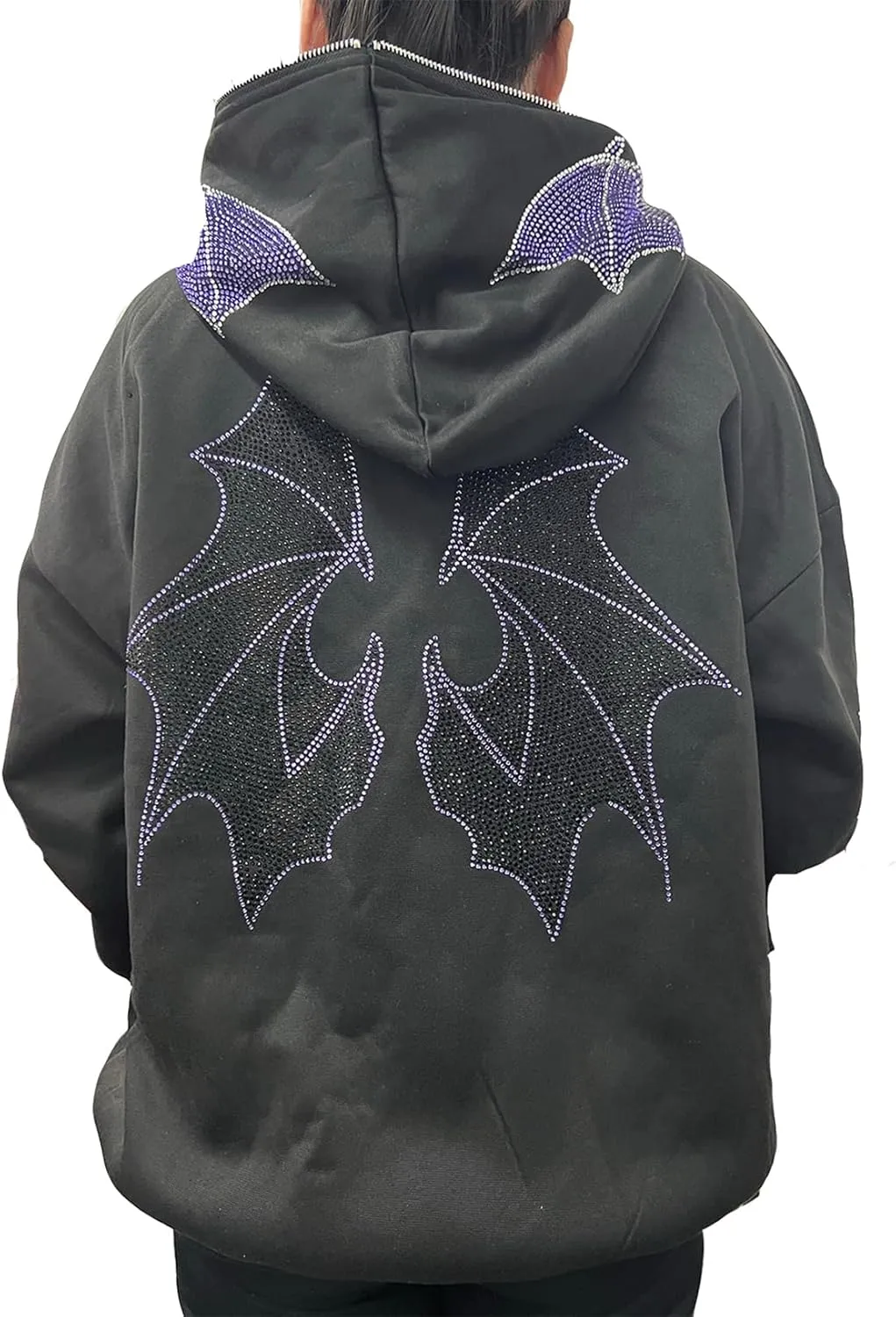 Y2k Full Zip Up Hoodies for Women Men Oversized Skeleton Graphic Over Face Sweatshirt Goth Punk Hip Hop Jacket Coat